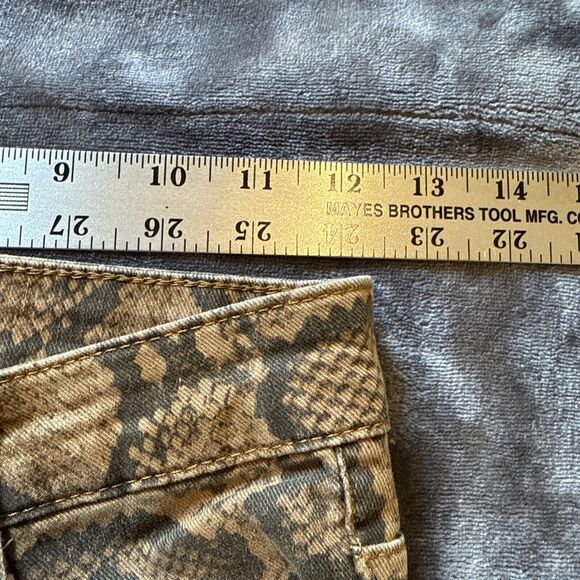 Zara Brown python Ssake Print Stretch High Rise Skinny Jeans Womens Size 6 - Picture 2 of 7
